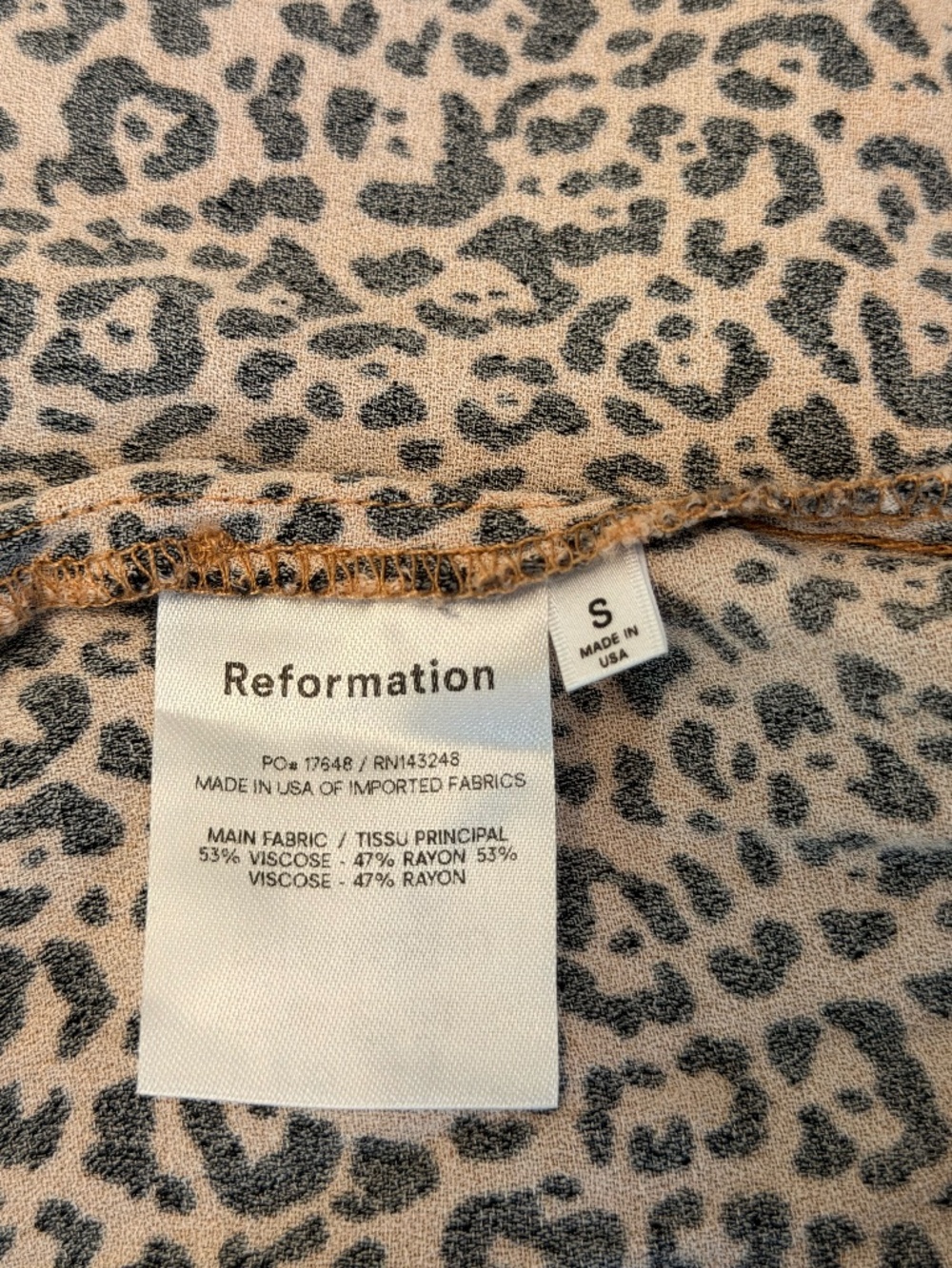Reformation Y2K Leopard Print Slip Mini Dress Sz S - Picture 6 of 6